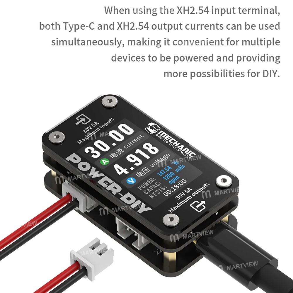 mechanic power-diy-30v-5a-multifunctional-diy-digital-ammeter-with-type-c-xh254-power-mode-6