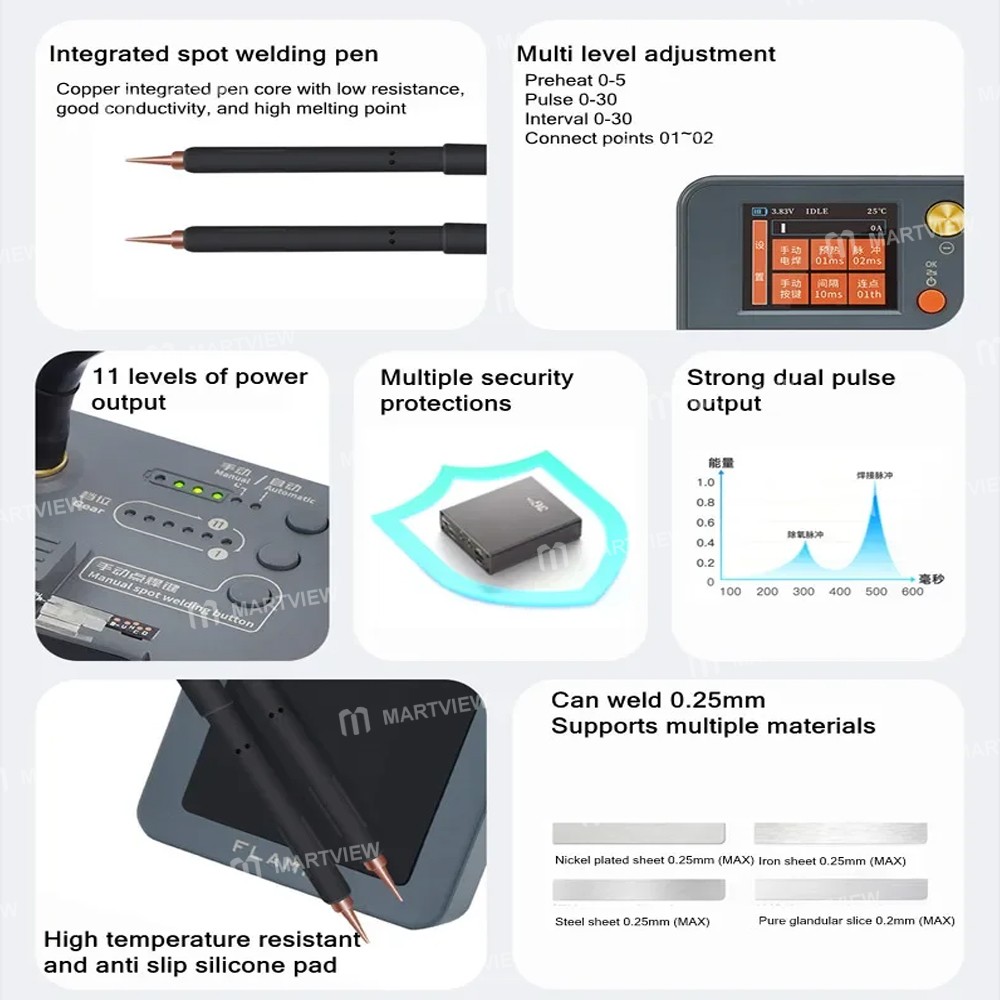 amaoe star-point-spoter-spoter-pro-double-pulse-portable-battery-nickel-sheet-spot-welding-machine-6