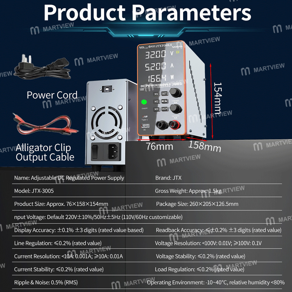 jtx 3005-multiple-protections-4-digit-display-adjustable-dc-power-supply-supports-pc-software-11