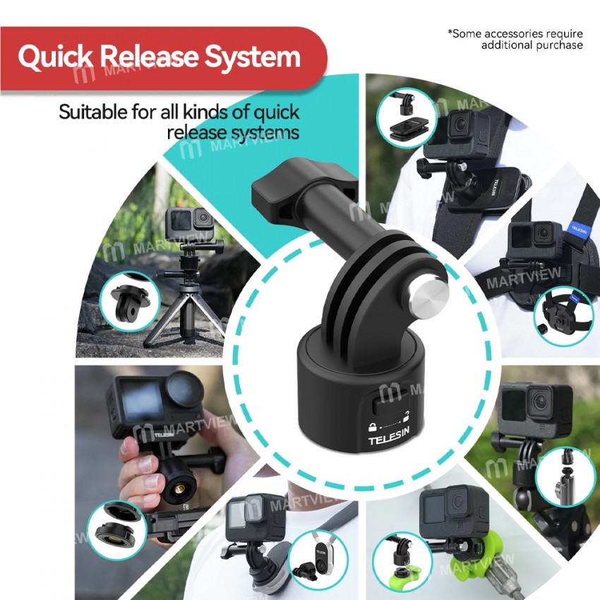 telesin sports-camera-backpack-strap-mount-clip-for-gopro-hero-dji-insta360-6