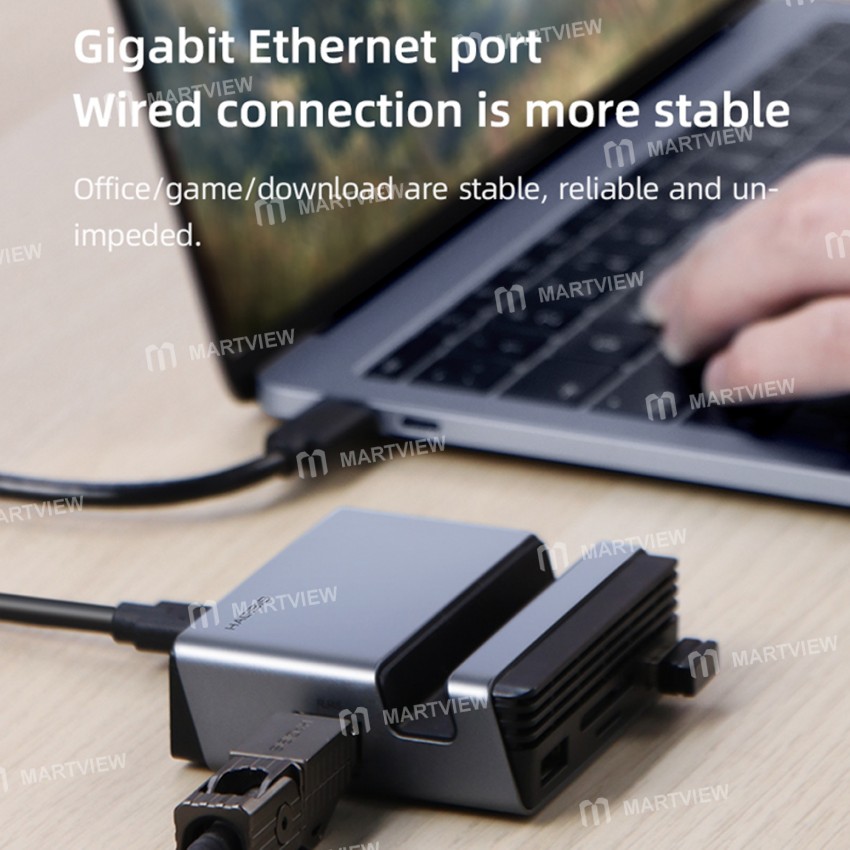 Hagibis 10-in-1 Type-C to 4K HDMI PD 100W Phone Holder Stand Docking Station