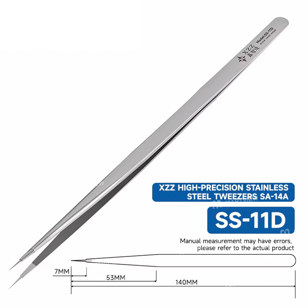 xzz hand-polished-stainless-steel-ultra-hard-001mm-extra-fine-2d-3d-tweezers-9