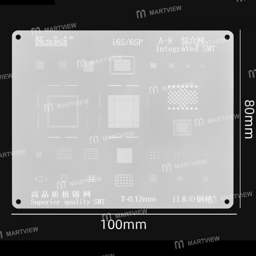 Kaisi 0.12mm BGA Reballing Stencil Net for iPhone 6 to 11 Pro Max