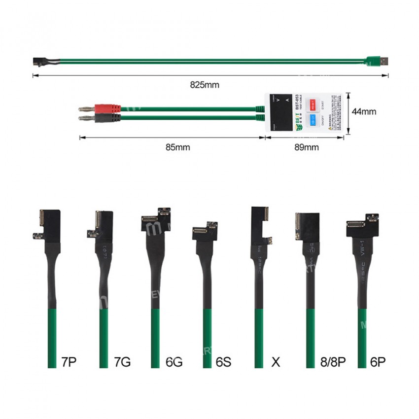 BEST BST-053 iPower Max Supply Control Battery Power Test Cable for iPhone 6 / 6 Plus / 6S / 6S Plu