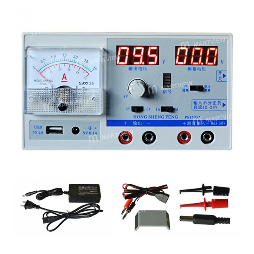 PS1502 PS1503A Dual display Adjustable Digital Regulated Mini DC Power Supply 0-15V 0-3A for Mobile