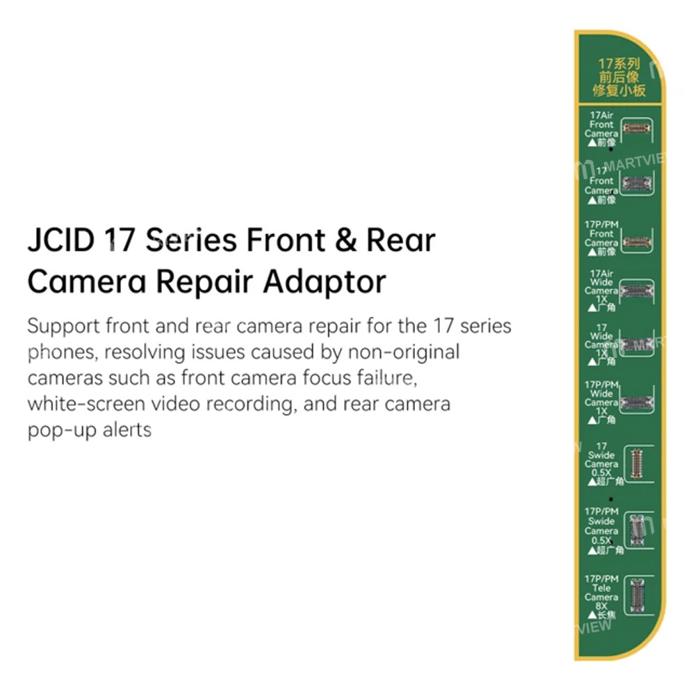 jcid front-and-rear-camera-repair-adaptor-wide-angle-camera-flex-cable-for-iphone-17-series-2