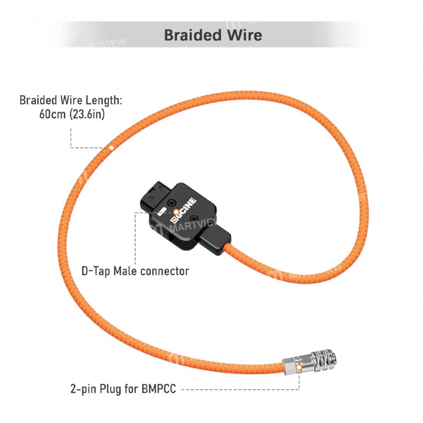 zgcine dt-bmd-d-tap-to-2-pin-bmpcc-power-cable-8