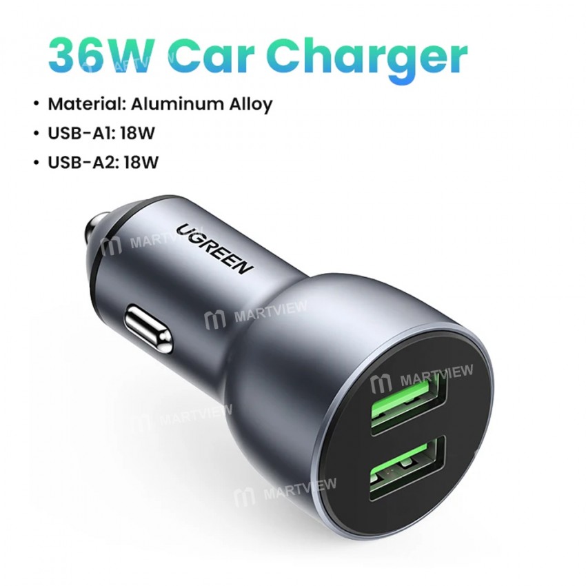 ugreen cd213-dual-usb-qc30-18w-mini-fast-charging-car-cigarette-light-charger-7