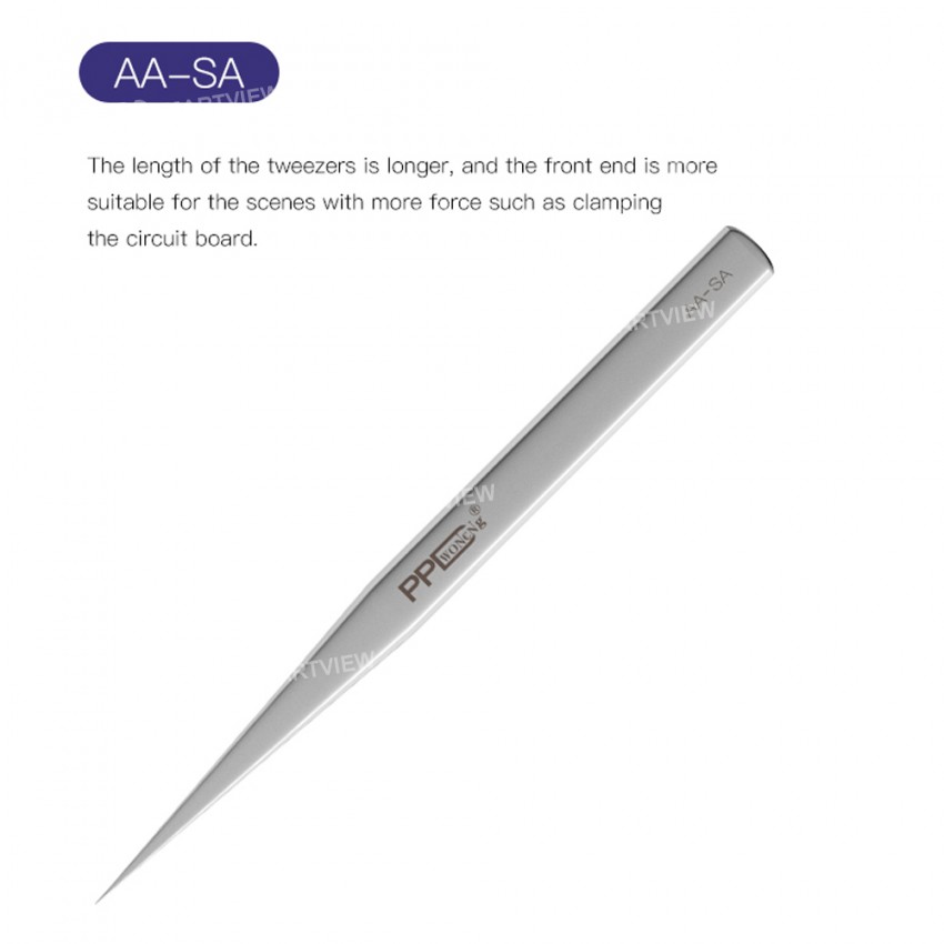 PPD Ultra-fine Anti-magnetic Stainless Steel Tweezers for Motherboard IC Chip Repair