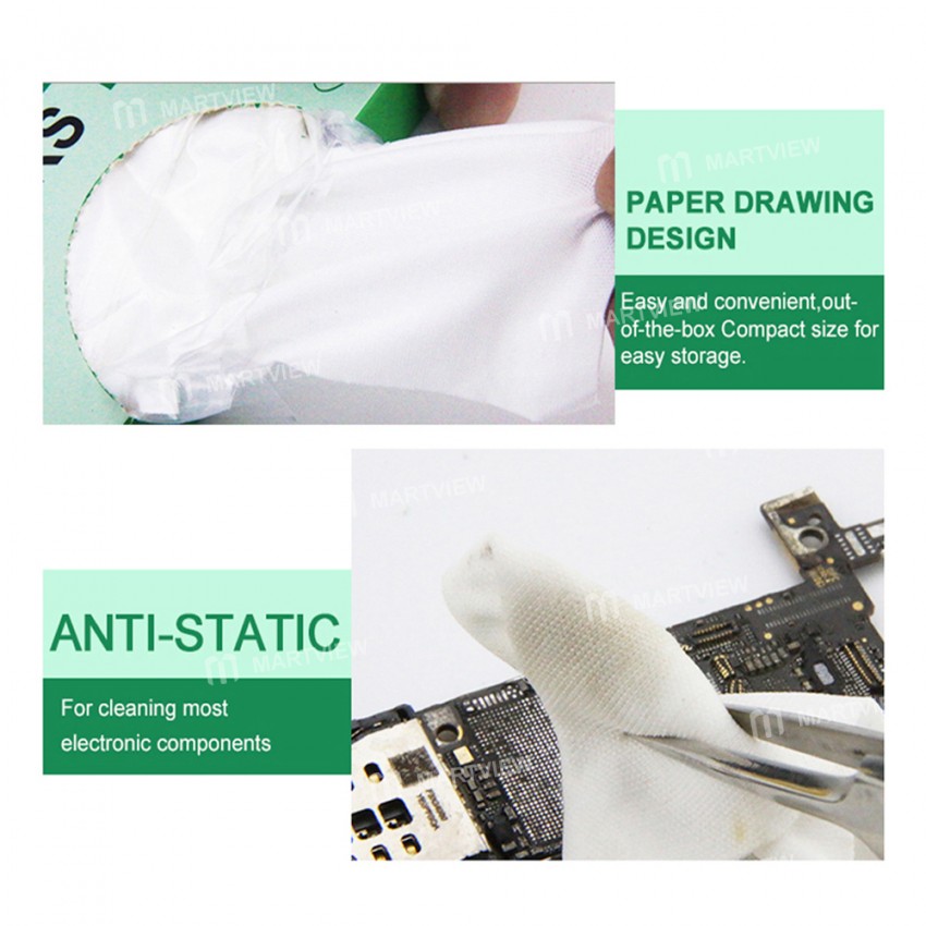Relife RL-045 Antistatic Fiber Wipe Dustproof Cloth 50 Pieces