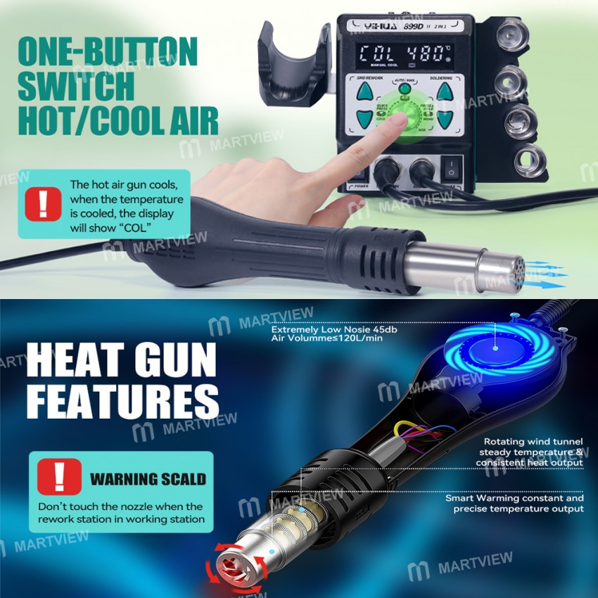 yihua 899d-ii-2-in-1-smart-hot-air-gun-soldering-iron-rework-station-3