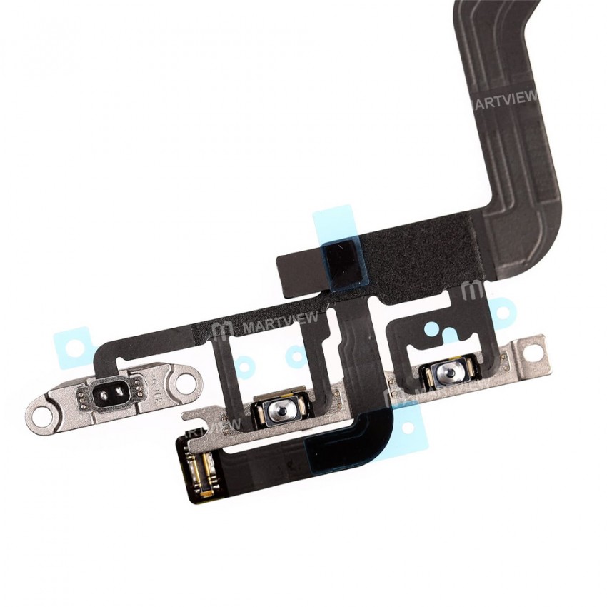 Replacement power button flex cable with metal bracket assembly for iPhone 12 pro