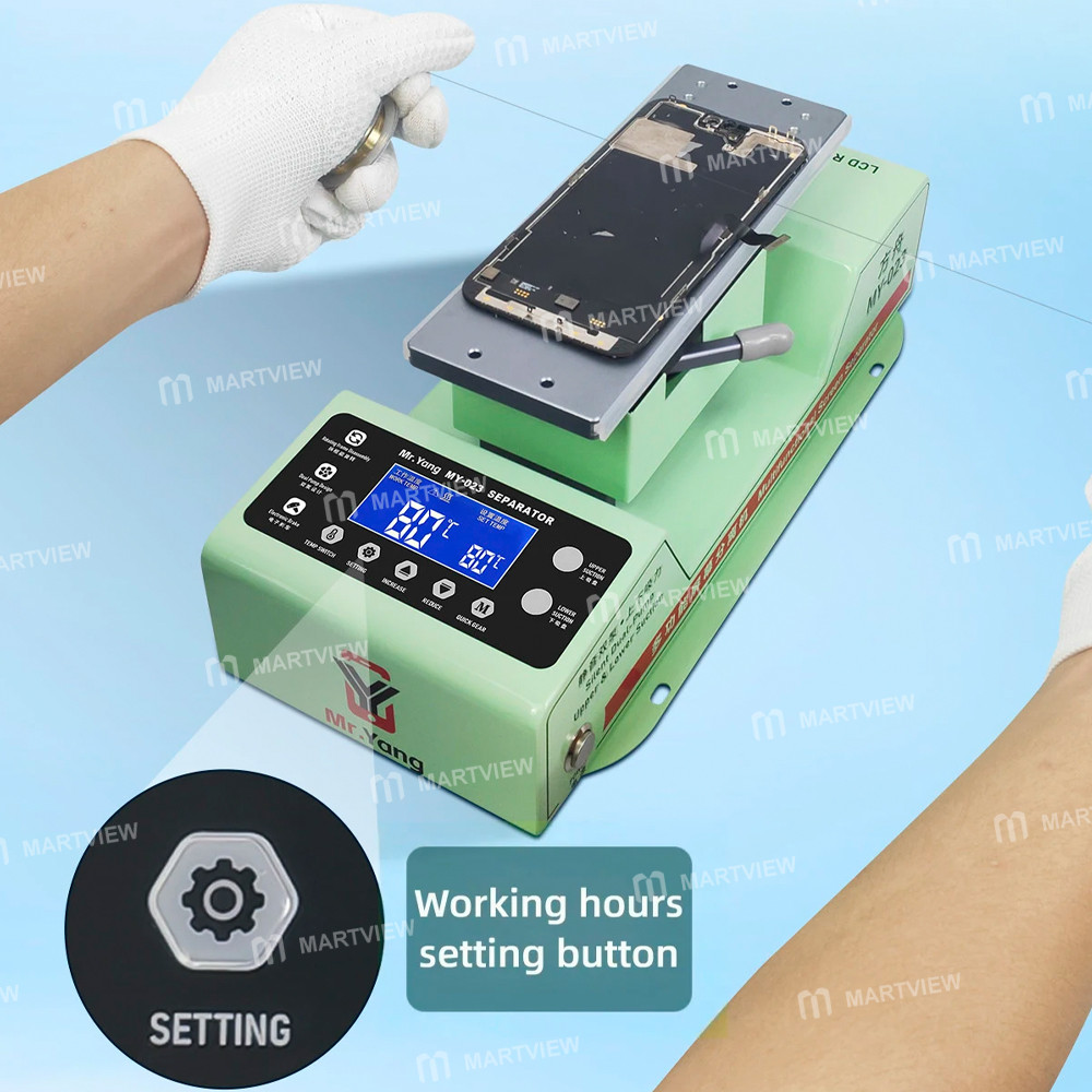 mr yang-my-023-360-degree-rotating-mobile-phone-screen-heating-separator-with-built-in-dual-pumps-8