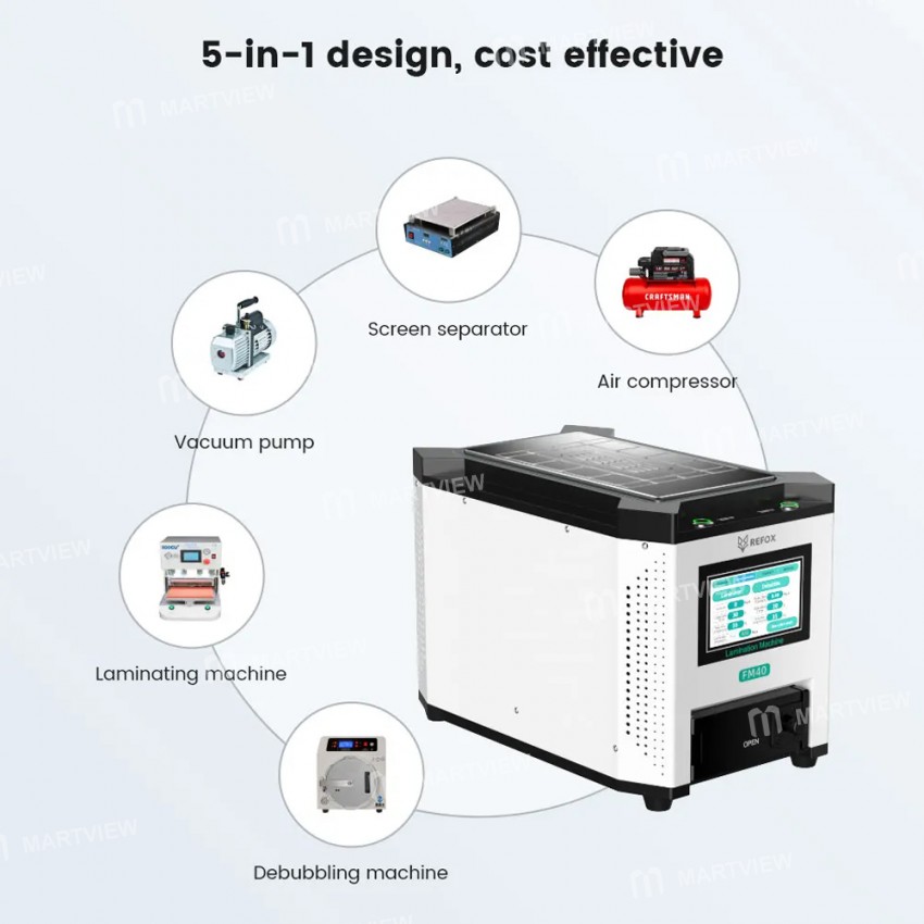 refox fm40-5-in-1-129-inch-multi-function-desktop-laminating-machine-for-mobile-phone-tablet-8
