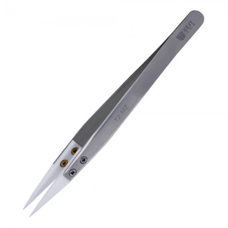 BST-72-MZ Interchangeable Heads Anti-Static Anti-Magnetic Stainless Steel Ceramic Tweezers