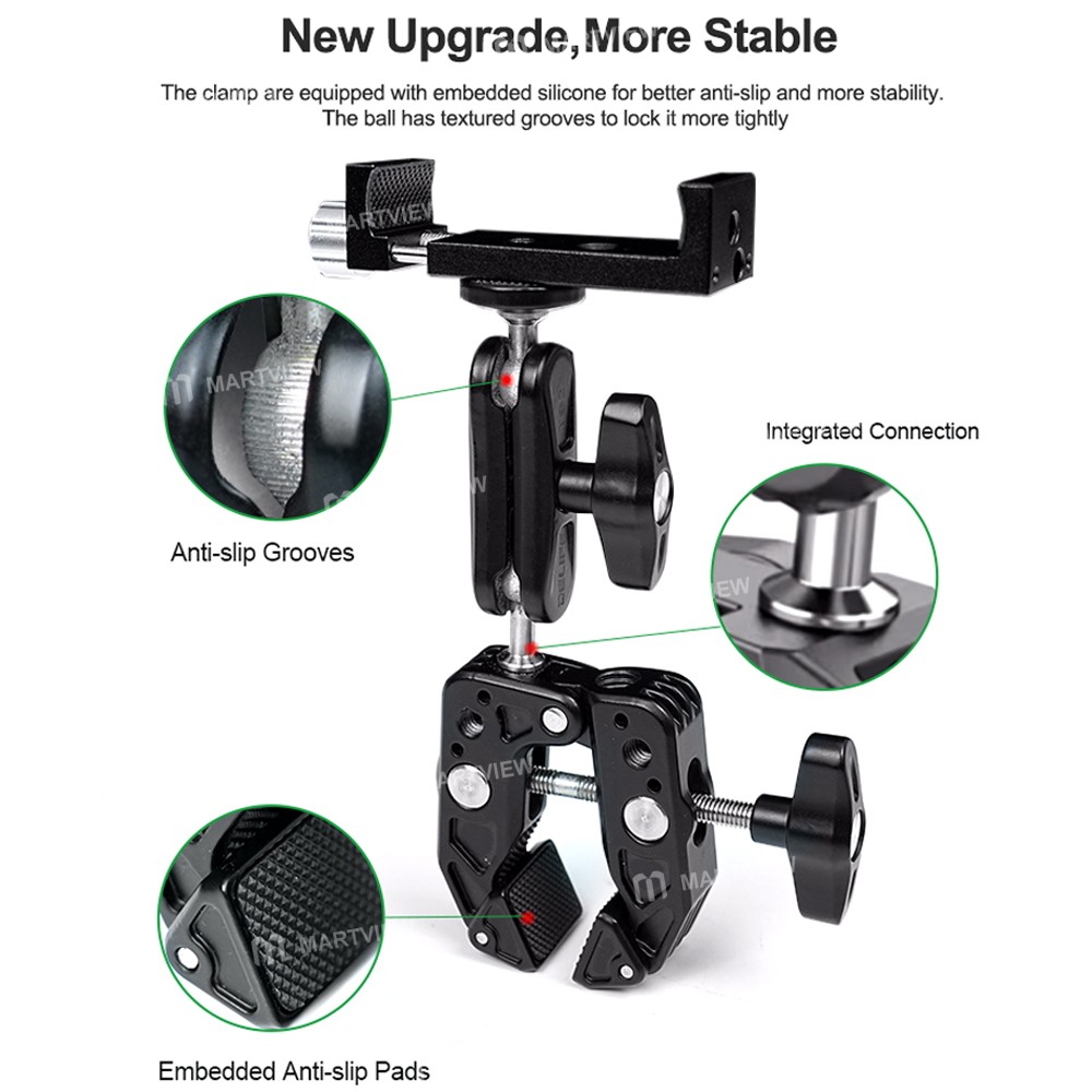 relife rl-to2-aluminum-alloy-multi-directional-clamp-for-fixing-cameras-phones-tablets-5