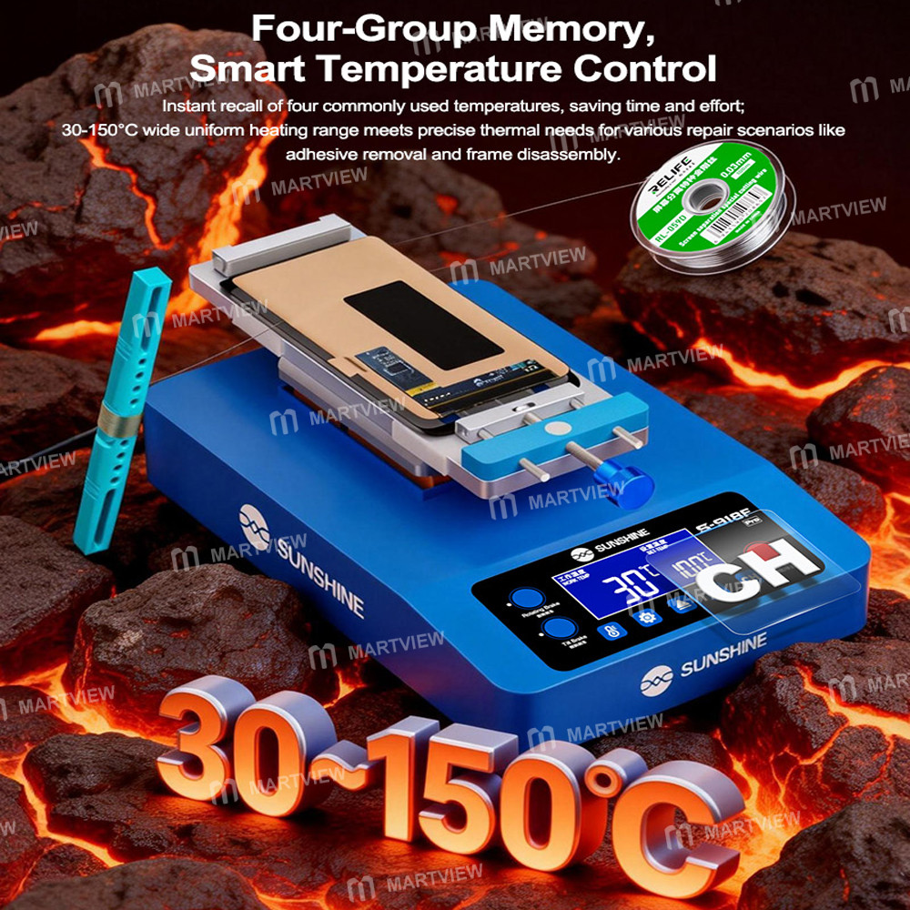 sunshine s-918f-pro-9-inch-strong-silent-noise-reducing-electronic-brake-lcd-screen-heating-separato