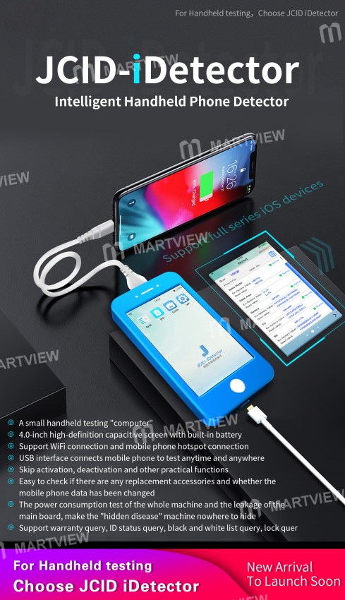 JC iDetector Intelligent Handheld Phone Detector Fault Tester Support for All iOS Devices