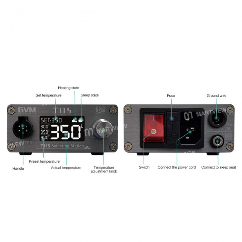 GVM T115 45W Auto Sleep Constant Temperature Welding Station for Mobile Phone Motherboard Repair