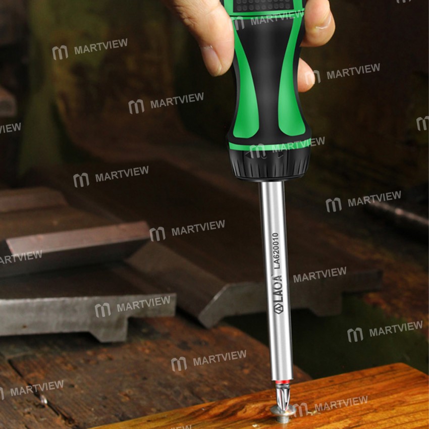 LAOA LA620010 10-in-1 Multifunction S2 Steel Ratchet Screwdriver Set