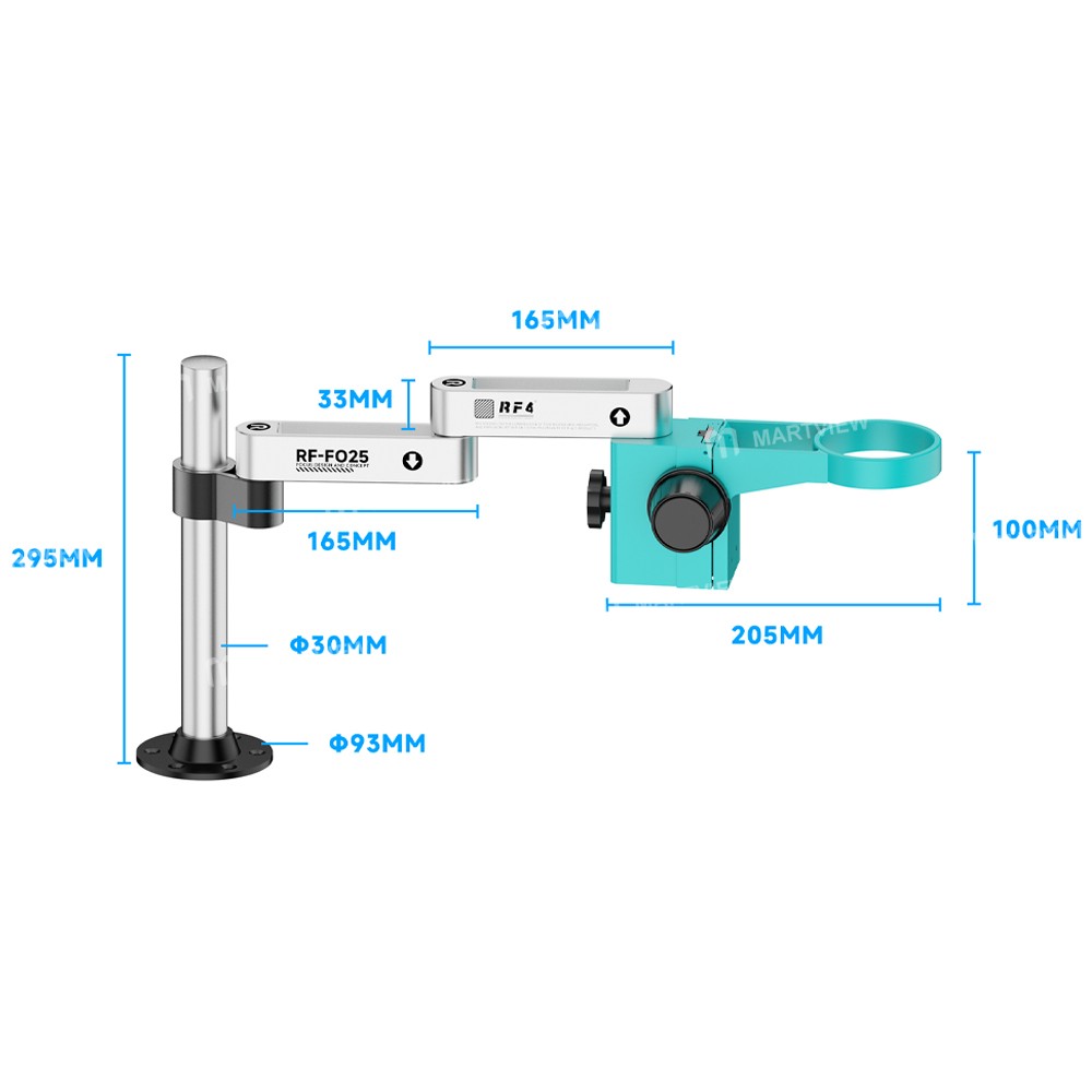 rf4 rf-po25t-microscope-rotary-folding-support-with-focusing-bracket-for-stereo-microscope-4