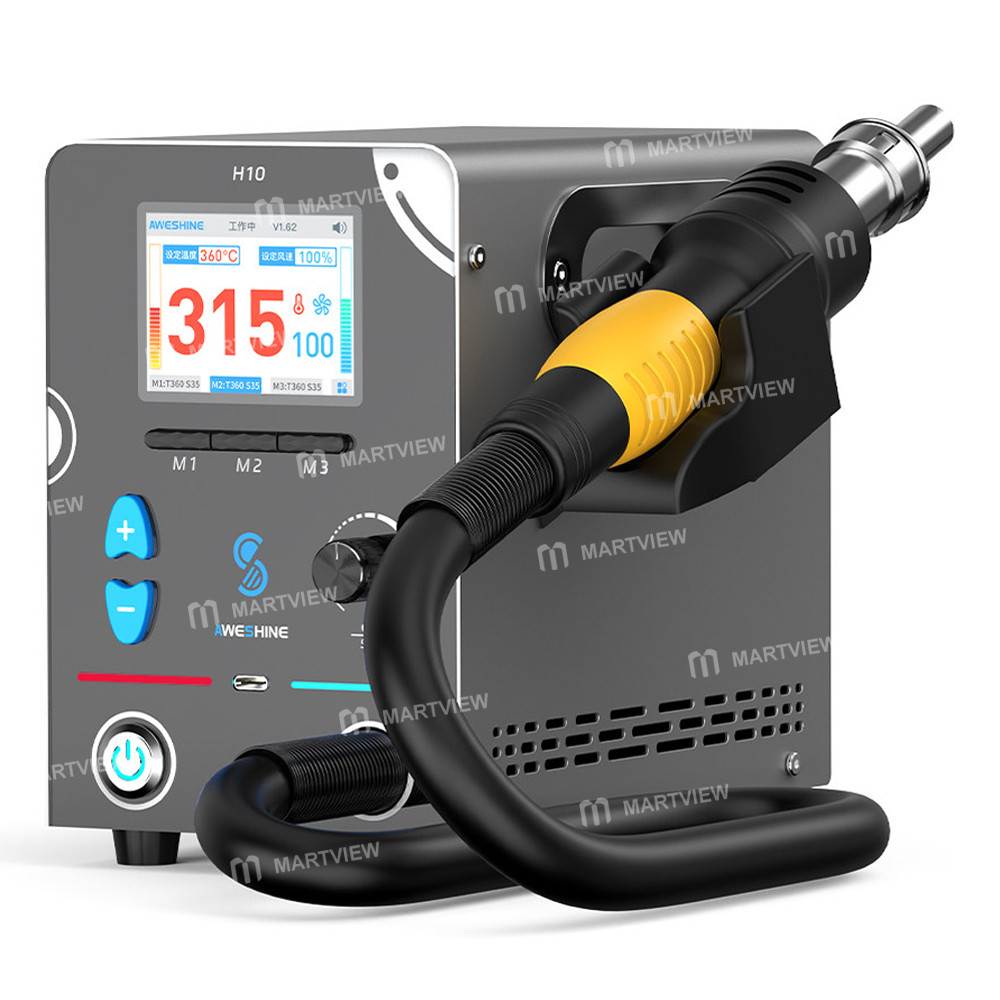 aweshine h10-1000w-intelligent-straight-airflow-hot-air-rework-station-support-usb-communication-1