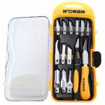 Rdeer RT-M114 14-in-1 SK5 Replaceable Blade Sculpture Knife Set