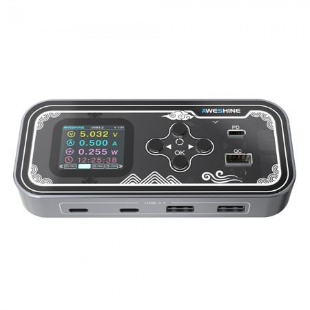 Aweshine FB03 6-Ports Multi-Function USB3.1 10GBps HUB with QC&PD Fast Charging