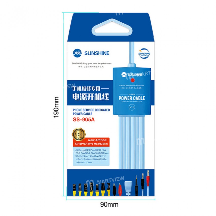 Sunshine SS-905A V7.0 Dedicated Power Supply Boot Activation Cable for iPhone 6 - 13Pro Max