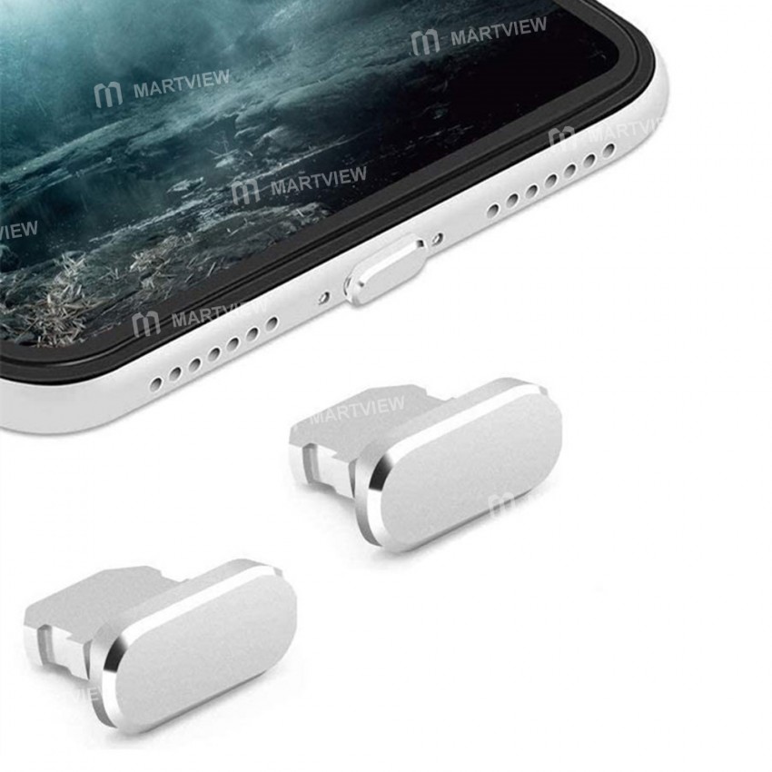 Aluminum Alloy Lightning Port Anti Dust Plug for iPhone/IPad/AirPods - 2Pcs