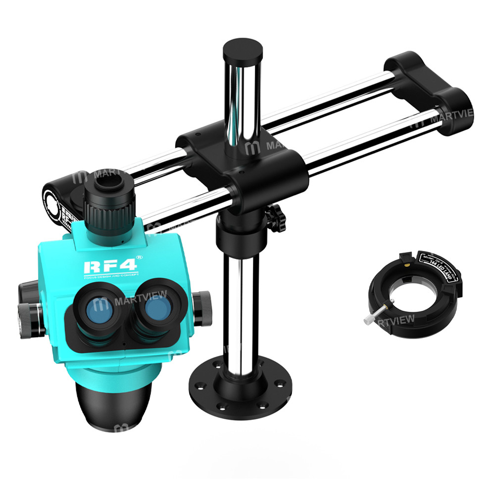 rf4 rf-fo22d-65-65x-zoom-trinocular-stereo-microscope-with-fo22-double-arm-microscope-bracket-2
