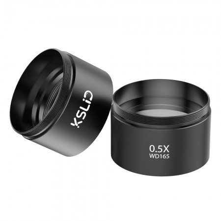 Kslid 0.5X WD165 Coated Auxiliary Microscope Lens for Stereo Zoom Microscope