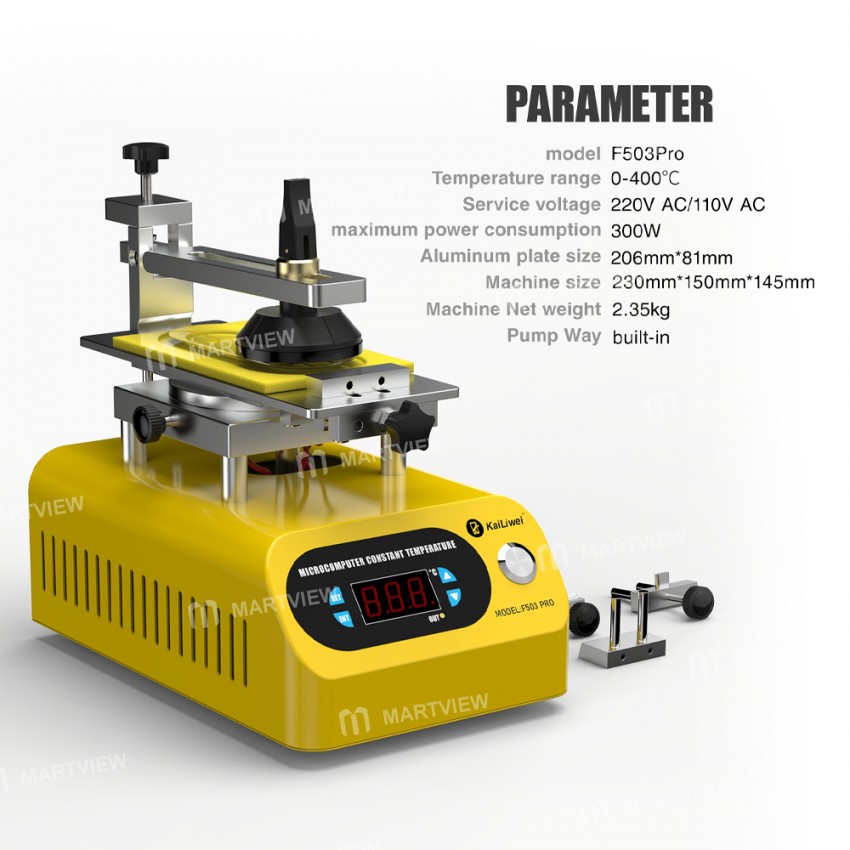 kailiwei f503pro-7-inch-multifunctional-lcd-screen-universal-rotating-separator-machine-2
