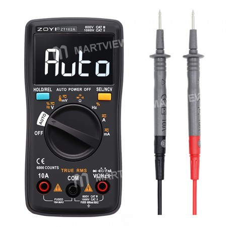Zoyi ZT102A High-precision Automatic Range Intelligent Anti-burn NCV AC / DC Digital Multimeter