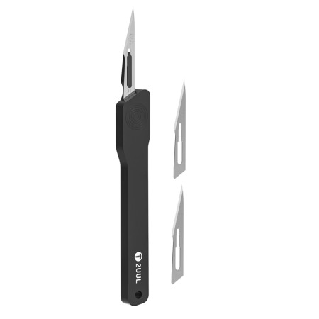 2uul BL11 BBshark Black Knight Aluminum Knife Handle with 3Pcs No.11 Blades