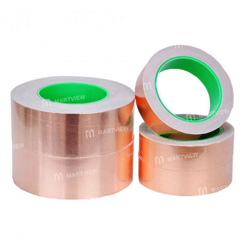 20M Conductive Adhesive Copper Foil Tape EMI Shielding Heat Resist for Electric Guitar