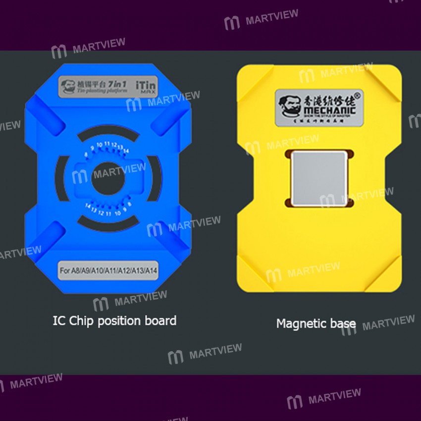 Mechanic 7-in-1 0.12mm iTin BGA Reballing Stencil Platform For iPhone A8 / A9 / A10 / A11 / A12 / A1