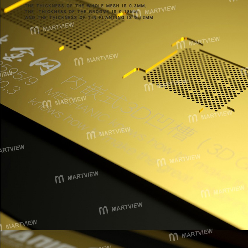 Mechanic 3D BGA Reball Gold Stencil for A11 iPhone X / 8 / 8 Plus
