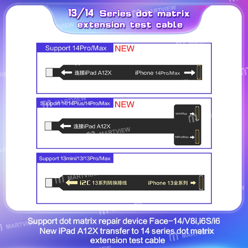 i2c dot-matrix-extension-test-cable-for-iphone-13-to-14pro-max-1