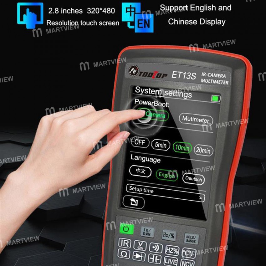 tooltop et13s-2-in-1-550-ir-thermal-imager-multimeter-with-28-incn-touchscreen-13