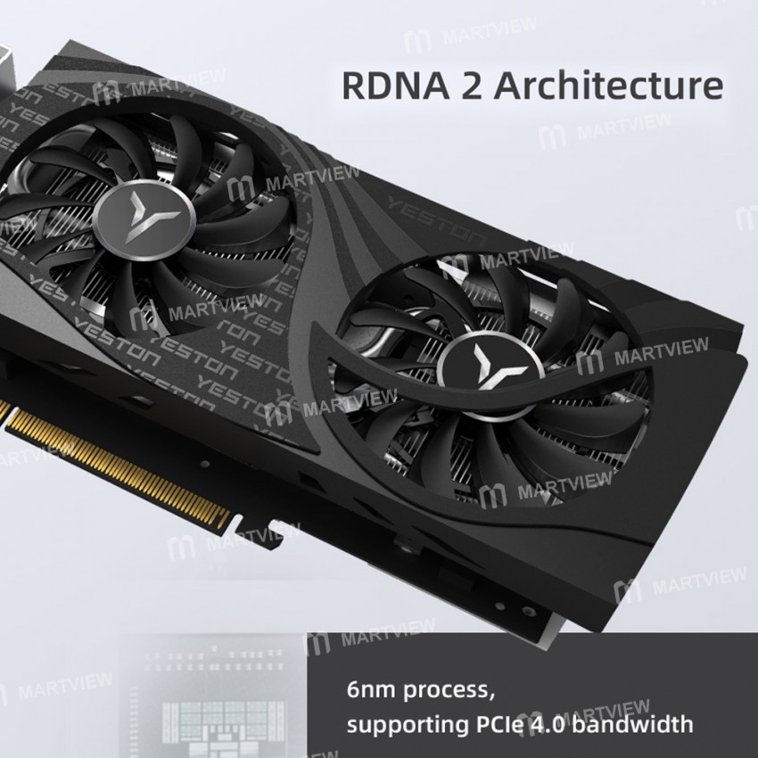 Yeston Radeon RX6500XT 4GB / GDDR6 / 64 bit Desktop computer Gaming Video Graphics Card Support DP /