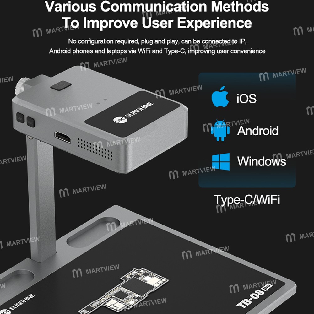 sunshine tb-08-pro-dual-light-direct-connection-pcb-motherboard-diagnosis-infrared-thermal-camera-14