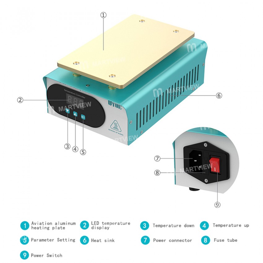 uyue 946s-7-inch-constant-temperature-preheating-platform-6