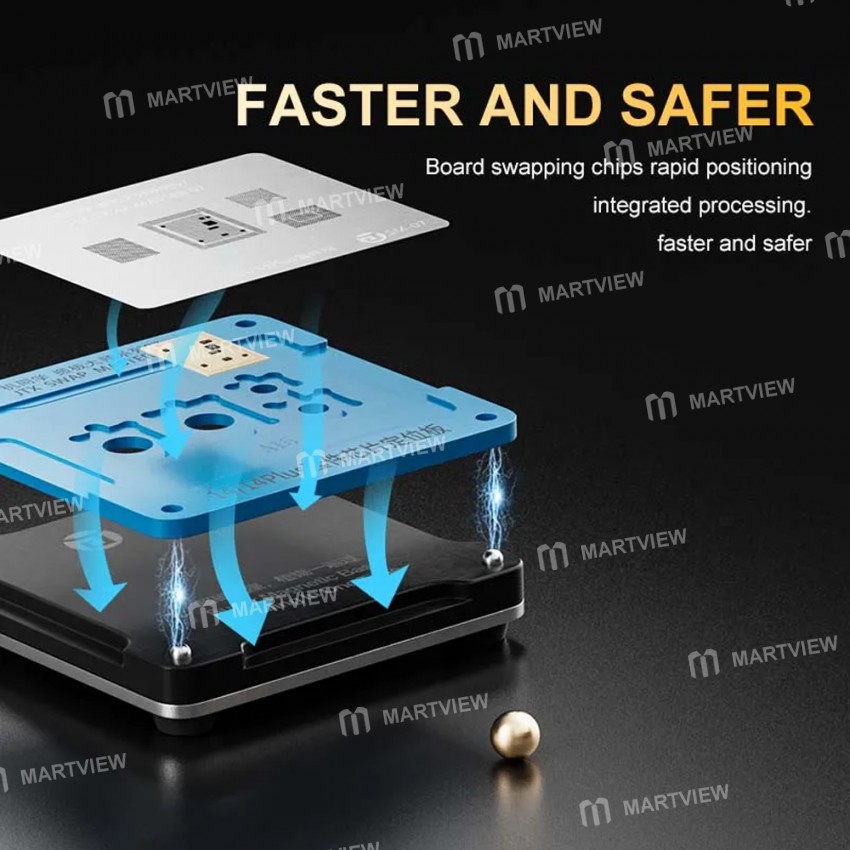 jtx swap-board-chips-bga-reballing-stencil-platform-set-for-iphone-8-to-15pro-max-4