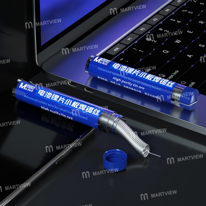 MaAnt M31 0.8mm Portable No-clean Battery Nickel Sheet Solder Wire - 3 Meter