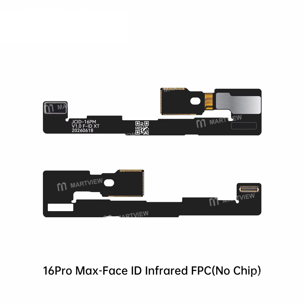 jcid face-id-dot-matrix-infrared-fpc-flex-cable-no-chip-for-iphone-14-to-17-full-series-13