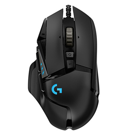 Logitech G502 HERO Wired Gaming Mouse 25K HERO Sensor 25600DPI RGB 11 Programmable Keys Adjustable Weights Dual Mode Scroll Wheel