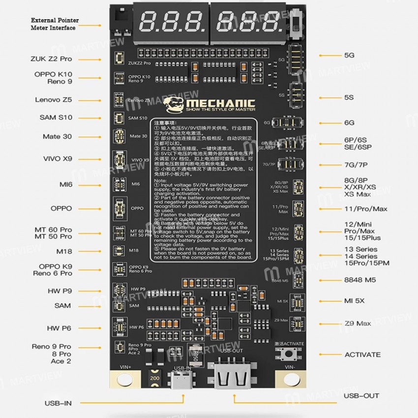 mechanic f918-battery-activation-board-for-iphone-6-to-15pro-max-and-400-android-phone-3