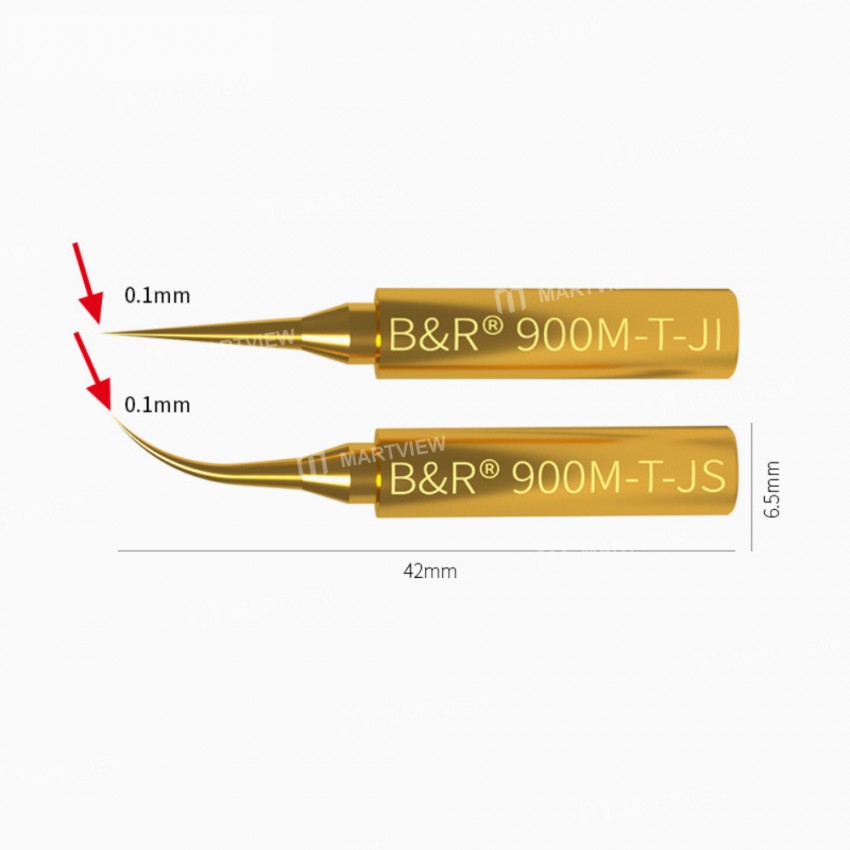 B&R 0.1mm 900M-T-JI 900M-T-JS Non-magnetic High-Temperature Resist Superfine Soldering Iron Tips
