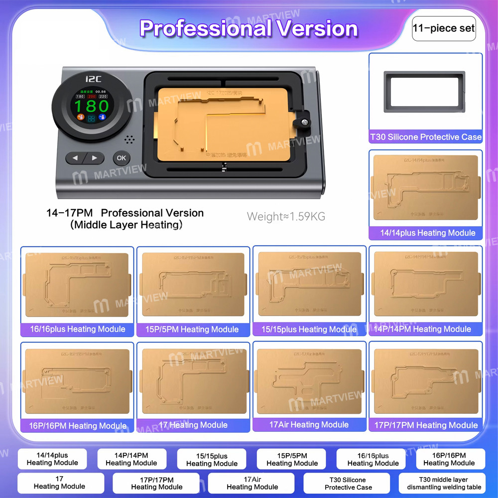 i2c t30-ceramic-heating-intelligent-desoldering-station-for-iphone-x-to-17pm-motherboard-repair-10